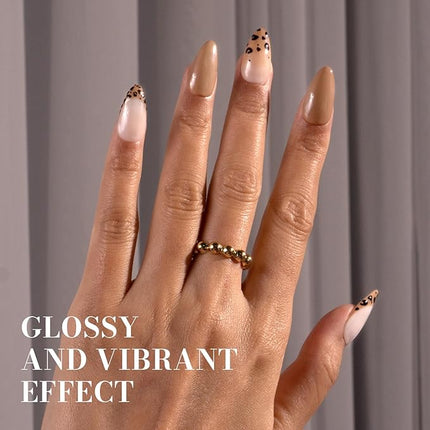 MelodySusie Nude Brown Gel Nail Polish, 0.5 fl oz Soak Off UV LED Beige Brown Gel Polish Gift for Women Nail Art Manicure Salon DIY Nail Design Decoration at Home-377