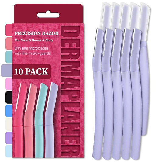 Face Razors for Women, Dermaplane Razor for Women Face, Eyebrow Razor, Dermaplaning Tool, Gentle Exfoliation Microblades for Sensitive Skin, Peach Fuzz Remover