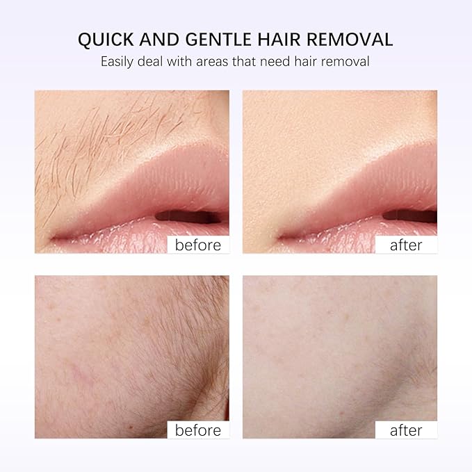 Facial Hair Removal Cream and Calming - SerumHair Remover For Women Men, Gentle Formula, Safe for Sensitive Skin, Quickly and Gently Removes Hair