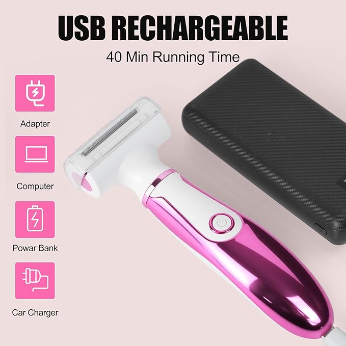 Women Face Epilator, 4-in-1 Body Shaver and Facial Epilator, Hair Removal for Face, Waterproof Facial Hair Remover for Armpits, Arms, Legsm, Bikini