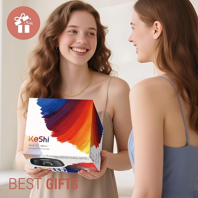 KeShi Waxing Kit, Painless Hair Removal Wax Warmer with 6 Bags Hard WaxBeans for Full Body, Legs, Face, Eyebrows & Bikini— Ideal for Both Women & Men(Blush)