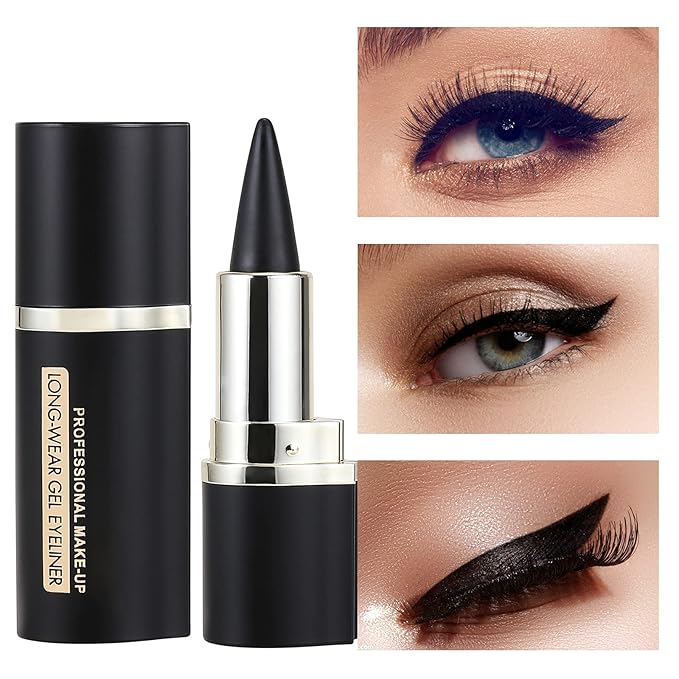 Boobeen Eyeliner Pencil - Black Eyeliner Pen Gel - Quick Drying Formula Eye Liner - Waterproof Smudge-proof All Day Eyeliner Makeup - Long Lasting Create Statement Eye Look (black*2)