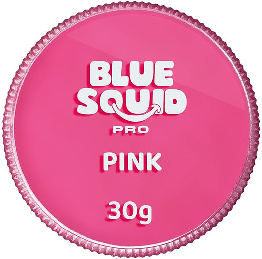 Blue Squid Face Paint Water Based Single Cake Professional Face Paint & Body Paint - Water Activated, Kids Adults Face Painting for Costume, Halloween Makeup, Cosplay - Classic Pink Face Paint 30g