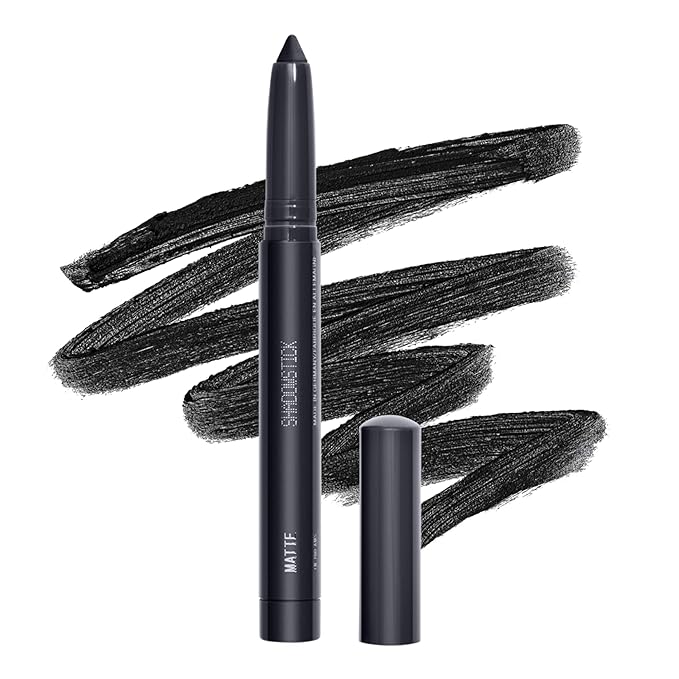 about-face Shadowstick – Long-Wear Cream Eyeshadow Stick – Matte & Pearly Finishes – Vegan, Cruelty-Free, Clean Beauty – 0.049 oz (Kill The Lights- Matte Black)