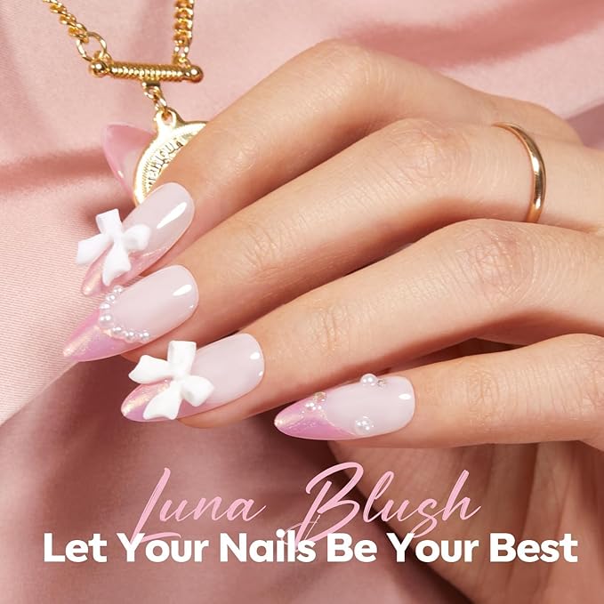 modelones Chrome Pink Nail Polish, 15 ml Pearl Mermaid Iridescent Shimmer Pink Quick Dry Nail Lacquer Long Last Shine Fingernail Polish Nail Art DIY Home Manicure Gift for Women Girls 0.5 Fl Oz