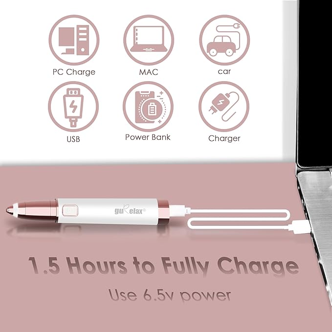 gurelax Electric Eyebrow Razor for Women,Eyebrow Hair Remover, Painless Eye Brow Trimmer Shaper with LED Light, USB Rechargeable, Eye Brow and Face Epilator as Stockings Stuffers