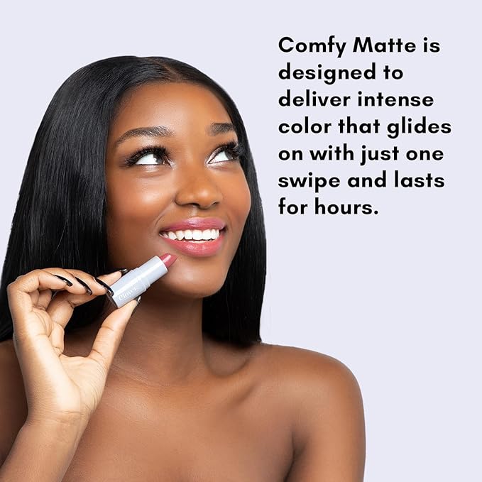 Clover Comfy Matte Lipstick | Non Drying Lipstick, Moisturizing And Lightweight, High Pigmented Lipstick | Cruelty-Free & Vegan Lip Makeup | Shade - Bunny