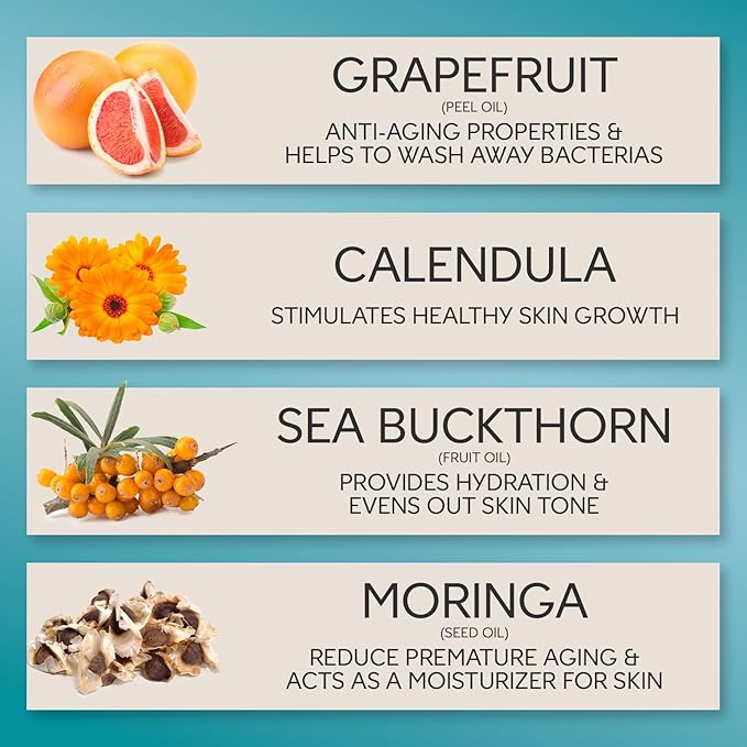 All Good Rejuvenating Body Serum for Men & Women - Calendula, Moringa, Sea Buckthorn & Essential Oils - Lightweight, Moisturizer & Replenishing Serum - Made in USA - 3oz (Grapefruit)