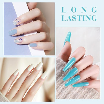 CANNI Gel Nail Polish Set – 6 Light Pastel Shades, 9ML Each, Including Blue, Mint, Green & Beige, HEMA-Free Soak-Off UV LED Gel for DIY or Salon Manicure