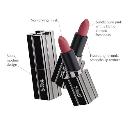 MUZIGAE MANSION Moodwear Blur Lip Stick – Soft Blurring Tint, Long-Lasting Hydrating, Waterproof K-Beauty – MLBB & Bold Red Shades (Sleek Metallic Design) (Soft Matte Blurring Effect) (006 RUFFLE)