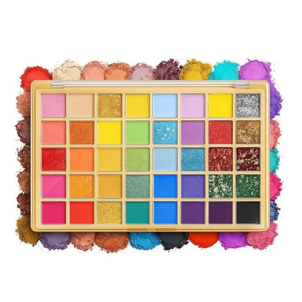 K'APEINE Colorful Eyeshadow Palette, 40Colors Makeup Eyeshadow Matte Metallic Shimmer Pearl Glitter Eye Shadow Rainbow Color Makeup Kit for Women Girls
