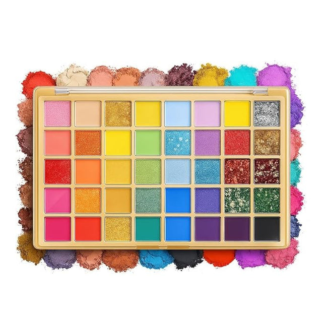 K'APEINE Colorful Eyeshadow Palette, 40Colors Makeup Eyeshadow Matte Metallic Shimmer Pearl Glitter Eye Shadow Rainbow Color Makeup Kit for Women Girls