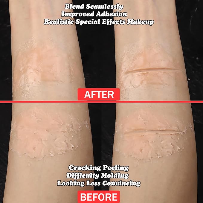 BOBISUKA Scar Wax Extension Oil for Professional SFX & Halloween Makeup - Non-Sticky, Smooth Finish - 0.17OZ