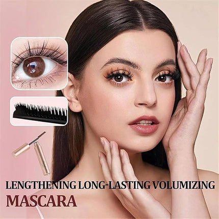 Tubing Mascara Black & Brown for Lash Makeup, Natural Defining Curling Eyelashes, Waterproof, Smudge-Proof, for Volumized Lashes