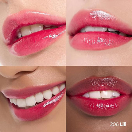 Laka 24HR Bonding Glow Lipstick, 3.7g/0.13oz., Long Lasting High-Shine Lipstick with Rich Color & Glassy Finish (#206 Lili)