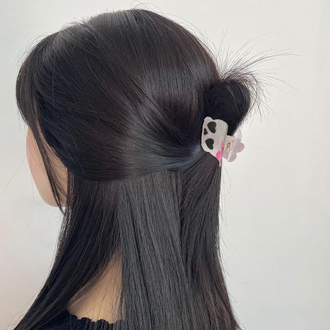 2 Pcs Halloween Hair Claw Clips for Women Girls, White Skull Spider Web Claw Clips, Cute Hair Clips with Glitter Sequin Design, Halloween Hair Accessories for for Thick and Thin Hair