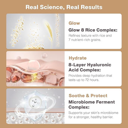 Simplified 3-Step K-Beauty Kit, Travel Size Korean Skincare Set, Rxcue Glow Patented 10-in-3 System for Glass Skin, TSA Approved, Korean Skin Care Travel Set, Skincare Kits & Gift Set, 1.01 fl oz ea