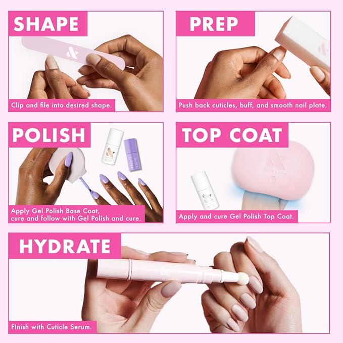 Olive & June Gel Polish | UV LED Nail Lamp Needed | Long Lasting Formula | Up to 21 Days of Wear | Damage-Free Removal | Salon-Quality Manicure, Pedicure at Home | Obsessed | Dark Ruby