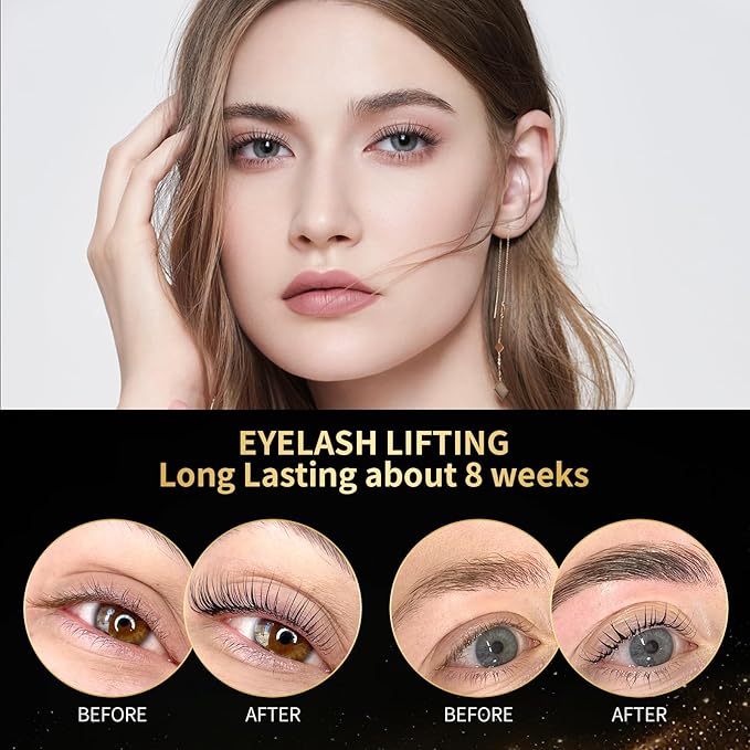 Lash Lift Kit - Plant Extract Eyelash Lift Kit, Professional Salon Grade Perm & Fixation Lotion, Harmless and Long-Lasting Precise Press Bottle Eyelash Perm Kit(Each lotion for 5ml) by DONG RHYME