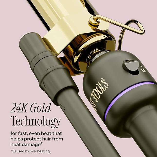 Hot Tools Pro Artist 24K Gold Marcel Iron | Long Lasting Curls, Waves (5/8 in)