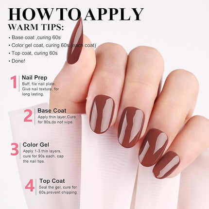 Imtiti Gel Nail Polish, 1 Pcs 15ml Maroon Brown Color Gel Polish Soak Off Nail Art Manicure Salon DIY Nail Lamp Gel Nail Design Decoration at Home Gift for Women, 0.5 Fluid Ounces