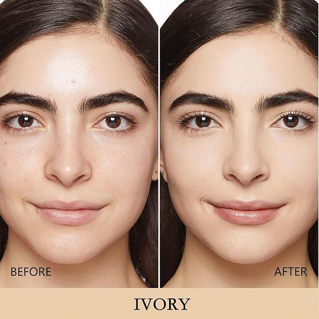 Air Cushion CC Cream Mushroom Head Foundation Makeup, BB Cream Face Makeup Foundation, Moisturizing Concealer Brighten, Natural Coverage, Tattoo cover up, Even Skin Tone for All Skin Types (Ivory)