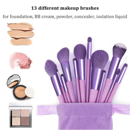 Makeup Brushes 22 Pcs Makeup Kit,Foundation Brush Eyeshadow Brush Make up Brushes Set (Purple, 22 Piece Set)