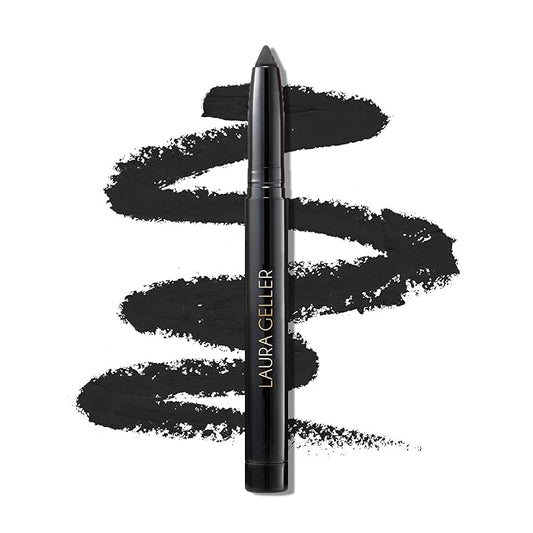 LAURA GELLER NEW YORK Kajal Longwear Kohl Eyeliner Pencil - Soft Black Kohl - Caffeine and Vitamin E - Smooth & Blendable Liner - Built-In Sharpener