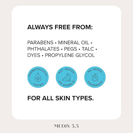 MEDIX Fragrance Free Niacinamide Face Moisturizer + Shea Butter Cream For Face & Body Lotion | Anti Aging Skin Care Firming Cream For Wrinkles, Dark Spots, Large Pores, 15 Fl Oz