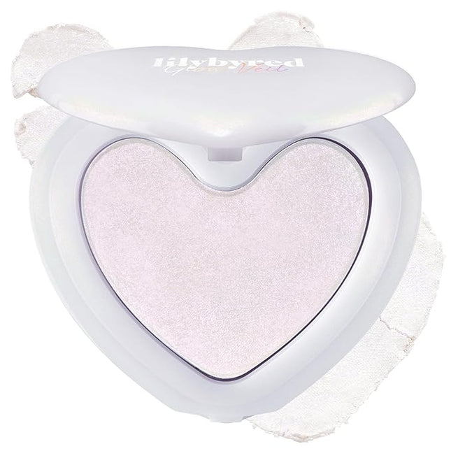 lilybyred Luv Beam Glow Veil | Korean Heart-Shaped Highlighter, Illuminating Shimmer, Radiant Glow, Silky Powder Texture, Buildable & Blendable, Lightweight & Long-Lasting, 0.11 oz. (01 Dreamy Beam)