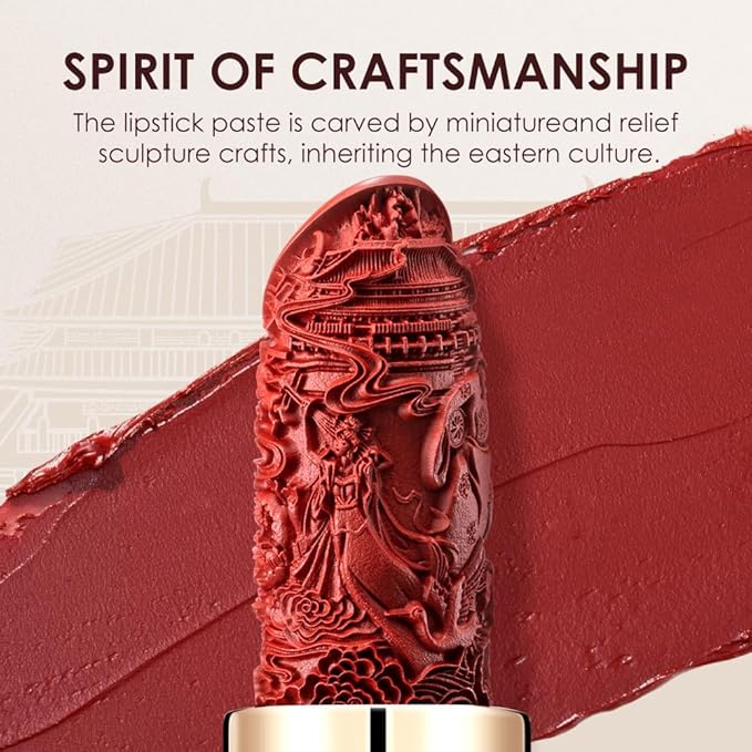 Catkin Moist Lipstick Hydrating High Impact Color Infused with Vitamin E and Avocado Oil Smooth Soft Texture Long Lasting Red Glow Finish 2pcs 07