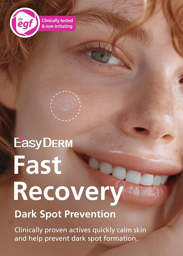 Easyderm Real Calming Patch Micropoint Pimple Patches, Niacinamide, Hyaluronic Acid, EGF, K-Beauty Skincare | 6 Patches per Pack, 4 Packs (24 Total) Micro Piont length : 285μm