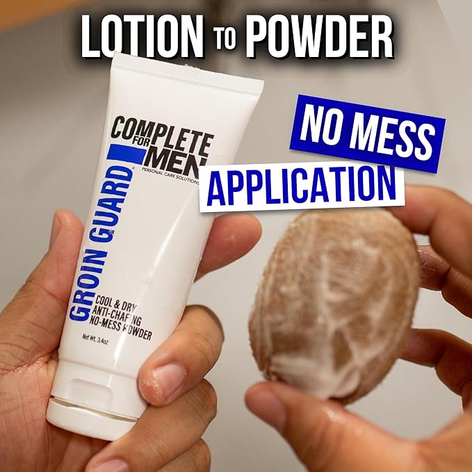 Groin Guard Anti Chafing Cream: Talc Free, Aluminum Free, Natural Odor Control Cream for Men, Non Greasy, Cool & Dry, Friction Defense, Chafe Protect for Private Parts