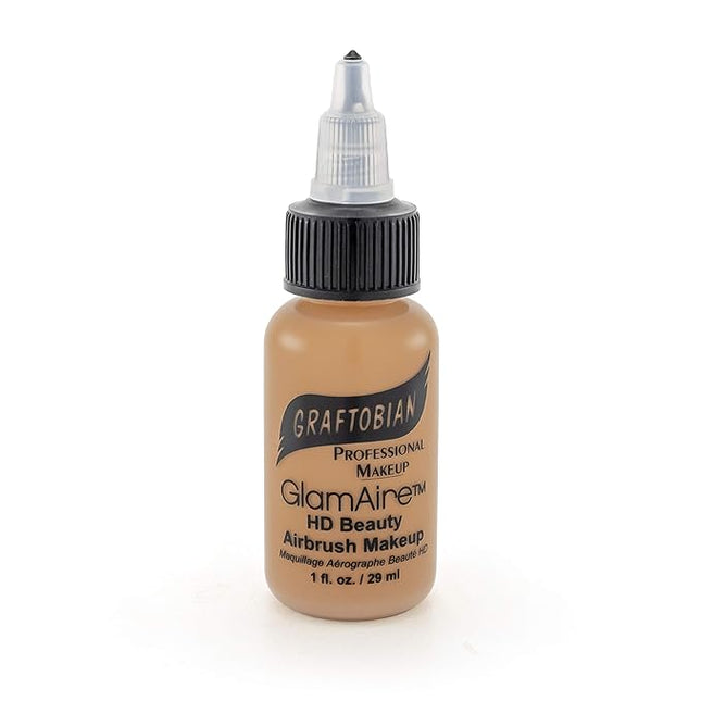 GlamAire Airbrush Makeup by Graftobian - High Definition Airbrush Foundation, Professional Formula for Long-Lasting Wear, For Makeup Artists and Beauty Aficionados, Made in USA, Winter Wheat