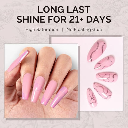 MelodySusie 0.5fl oz Cloud Pink Gel Nail Polish, Nails Soak Off UV LED Baby Pink Gel Polish Gift for Women Nail Art Manicure Salon DIY Nail Design Decoration at Home-A2608
