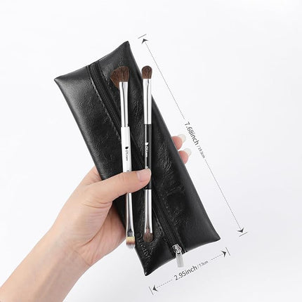 DUcare Eye Makeup Brushes Set, 5pcs Duo End Eyeshadow Brush Set with Travel Bag, Professional Eye Shadow Brushes Kit for Concealer, Eyebrow, Eyeliner, Nose Contouring, Blending