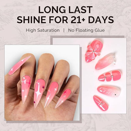 MelodySusie Neon Pink Gel Nail Polish,0.5fl oz Light Pink Soak Off UV LED Bright Pink Gel Polish Gift for Women Nail Art Manicure Salon DIY Nail Design Decoration at Home-1741