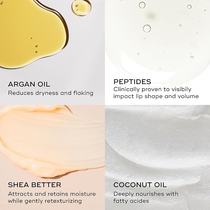 EVER SMOOTH Peptide Lip Therapy Collagen Balm – PETAL Soft Neutral Pink Tint, Coconut, Argan & Camellia Oils, Peptides & Shea Butter, Vegan & Cruelty-Free Lip Nourishment