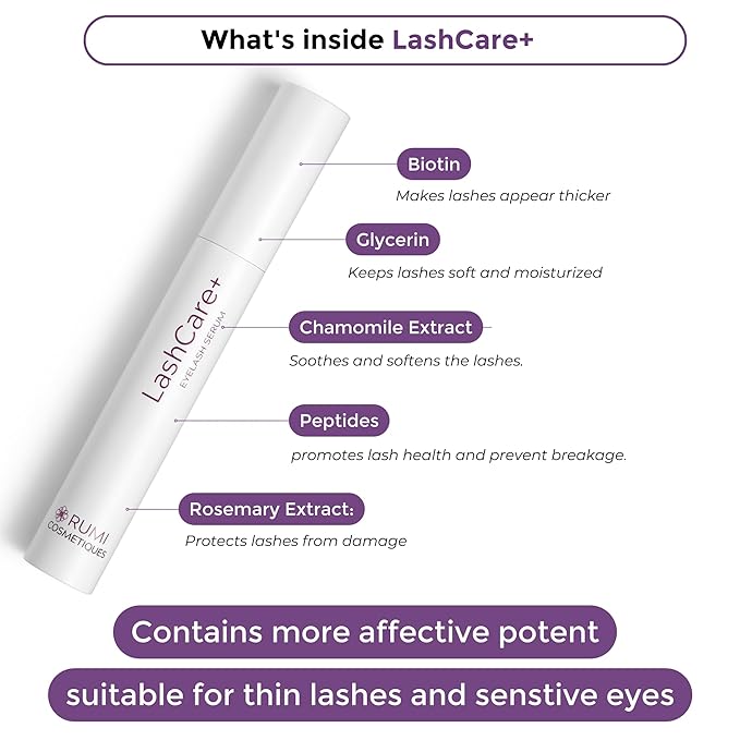 LashCare+ Eyelash Enhancing Serum For Older Women - Longer, Thicker Lashes in 12 Weeks - For Sensitive Eyes, Natural Growth - Enhancement, Conditioner for Longer-Looking Lashes