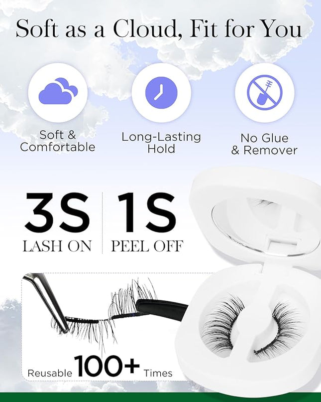 BEYELIAN Magnetic Eyelashes with Applicator Kit, Upgrade Soft Magnetic Lashes Reusable False Eyelashes Natural Look, No Glue Needed Eyelashes for Daily Work Magic-13(Lightweight & Comfortable)
