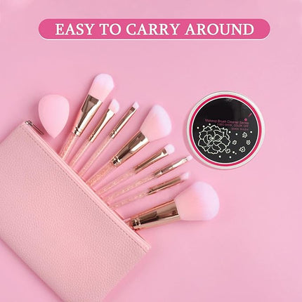 2 Pack Dry Makeup Brush Cleaner Sponge, Instantly Remove Eyeshadow Color from Brushes - No Water Needed, Quick Switch Color Tool for Daily Makeup