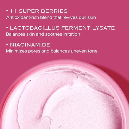 Very Berry Wash Off Pack | Korean Sauna Face Mask | Berry Complex + Fermented Ingredients for Skin Barrier | Instant Glow Up Effect | Whipped Cream Pack for Textured, Dry Skin 3.38 FL OZ