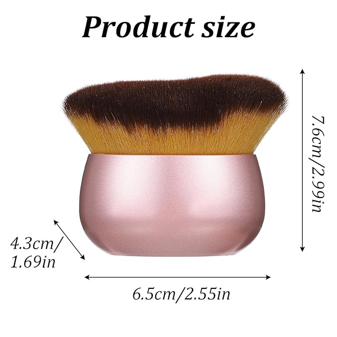 Extra Large Body Makeup Brush for Self Tanner 76 mm Wide-headed Kabuki Brushes Oval Face Back Makeup Brush Provides More Even Pretty Application Wet Dry Use