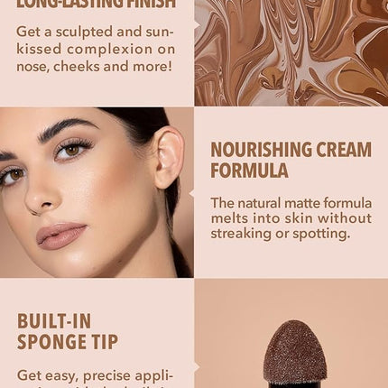 SHEGLAM Sun Sculpt Cool Toned Liquid Contour Stick Long Lasting Cream Bronzer Makeup - Tawny Amber