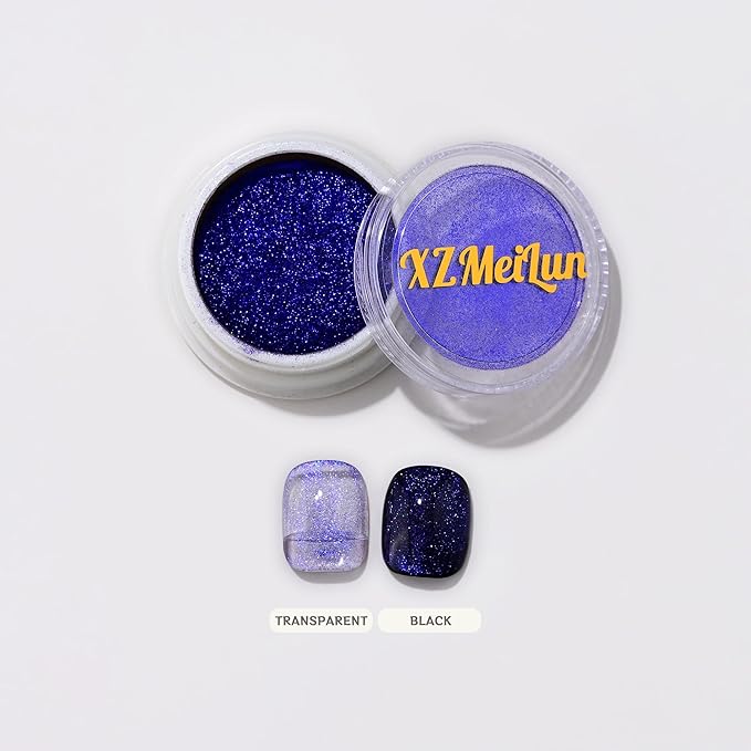 Cat Eye Nail Powder, Big-Capacity 0.8g 9D Cat Eyes Magnetic Powder Blue Magic Mirror Effect Pigment Holographic Nail Art Glitter, Can Mixed with Builder Gel Nail Polish for Use