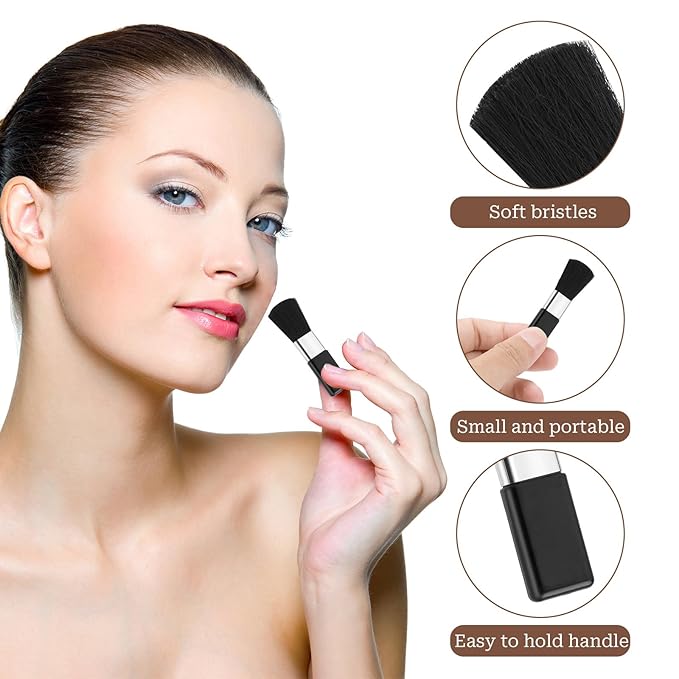 30Pcs Disposable Cosmetic Brushes Mini Makeup Brush Small Blush Brushes for Makeup Portable Powder Brush for Loose Powder Foundation Brush Beauty Tool for Mixing Liquid, Cream or Powder Cosmetics