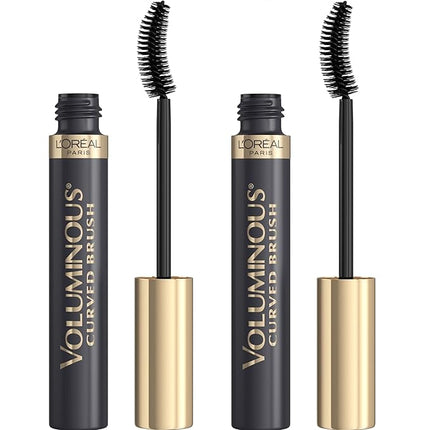 L’Oreal Paris Original Voluminous Mascara, Building Mascara Volume and Length Formula, Curved Brush, Washable, Black, 0.26 Fl Oz., 2 Count