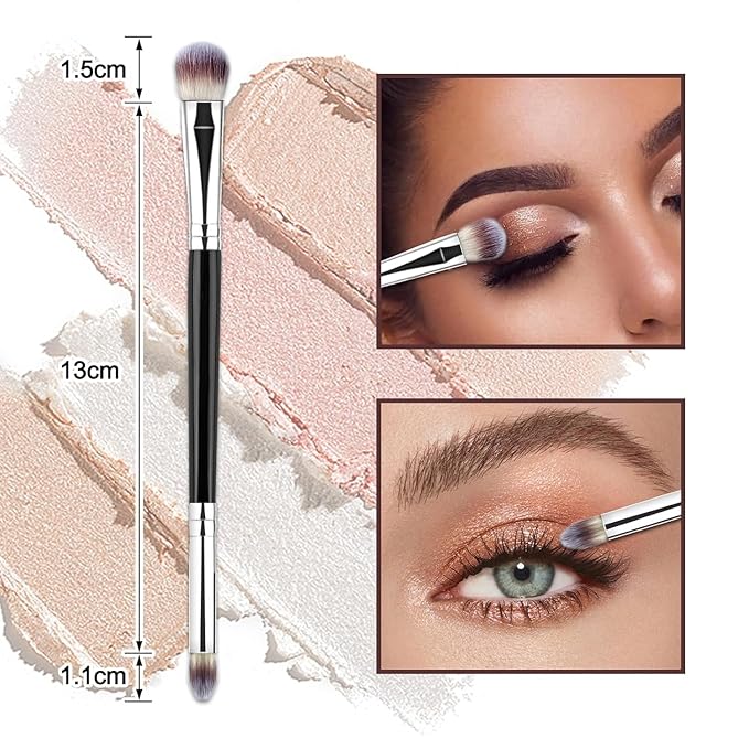 3Pcs Eyeshadow Brush Eye Makeup Brush Professional Blending Eyeshadow Makeup Brushes for Concealer Eyebrows Eyeliner Soft Hairs Makeup Tool