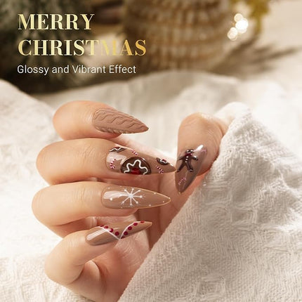 MelodySusie Nude Brown Gel Nail Polish, 0.5 fl oz Soak Off UV LED Beige Brown Gel Polish Gift for Women Nail Art Manicure Salon DIY Nail Design Decoration at Home-377