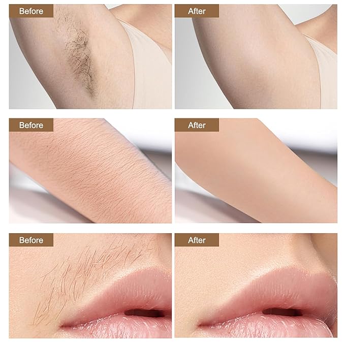 Facial Depilatory Cream, Coconut Hair Remover for Upper Lip and Chin for Face Hair Remover for Body Sensitive Skin Gentle and Non-Irritating,Body Hair Removal Cream for Women(2PCS)